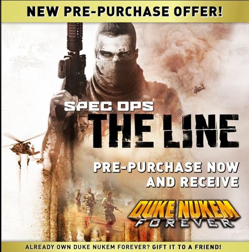 Предзакажи Spec Ops: The Line в Steam и получи Duke Nukem Forever бесплатно
